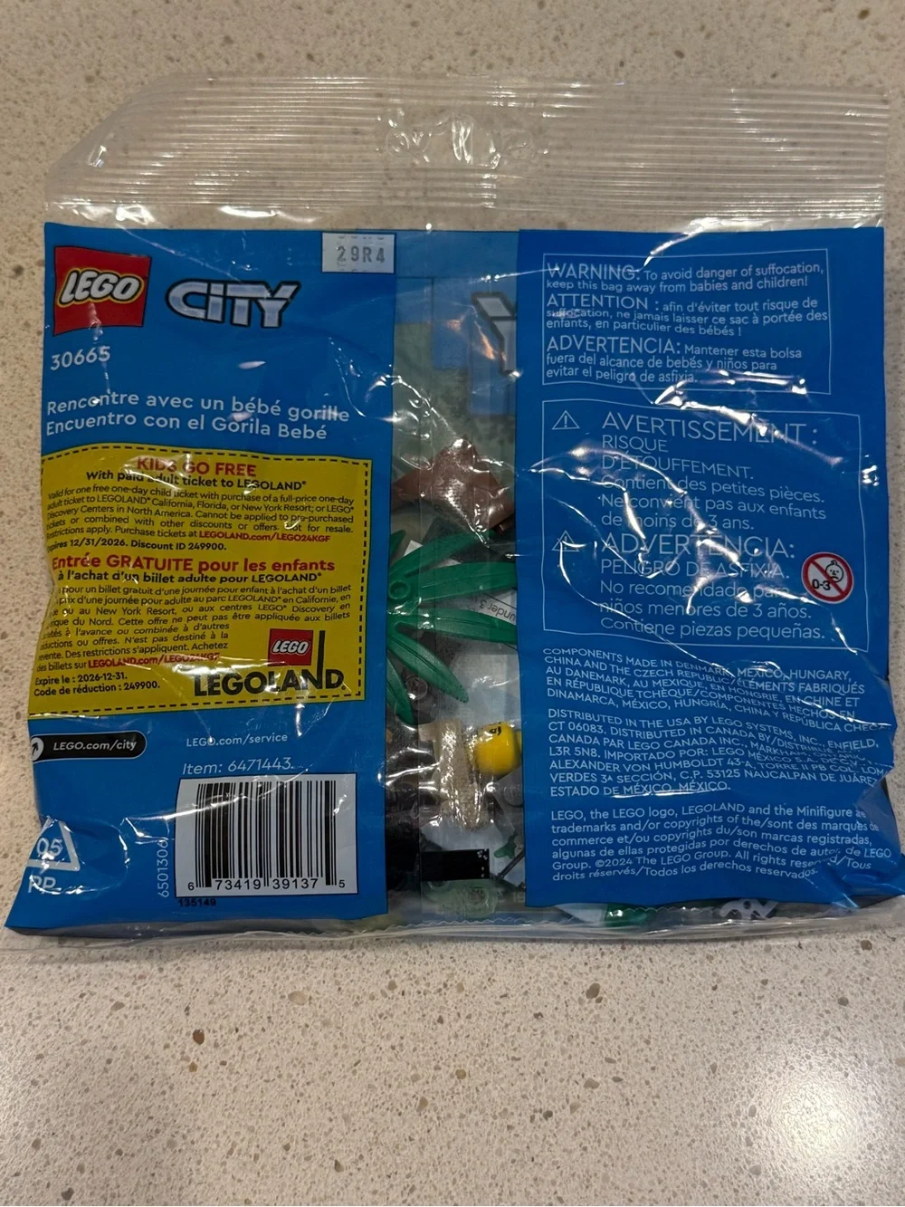 LEGO City Green and Brown Baby Gorilla Encounter set 30665